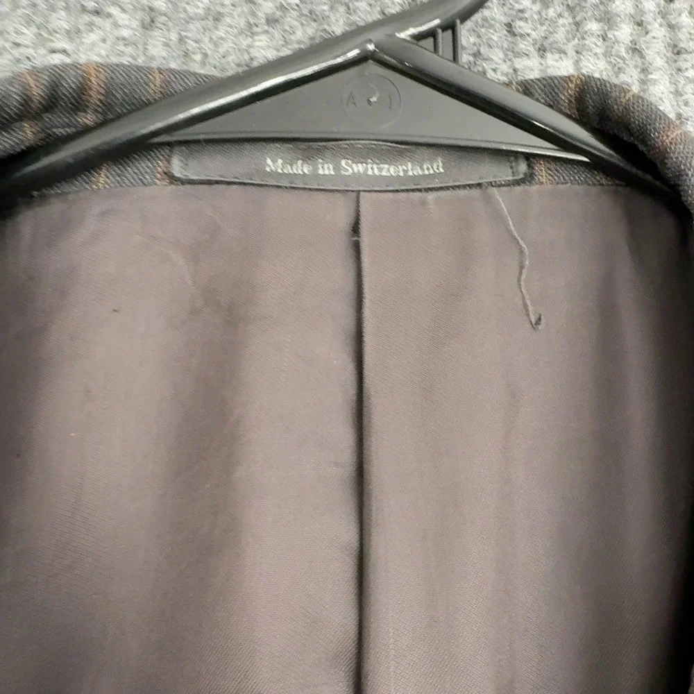 Ermenegildo Zegna Blazer Mens 52R Grey 100% Wool Pinstripe 3 Button Luxury Style